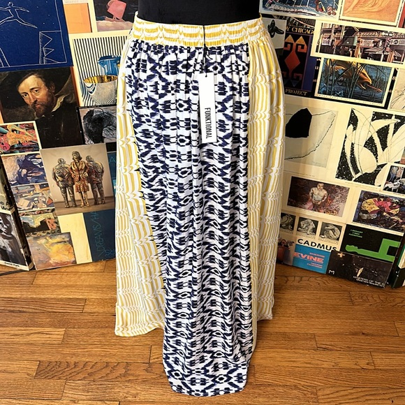 Anthropologie Bent Stripes Asymmetric Skirt by Funktional LARGE - Picture 5 of 12